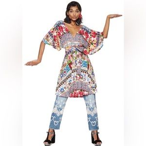 Nwot Desigual Leyla Printed Fit and Flare Dress size Medium